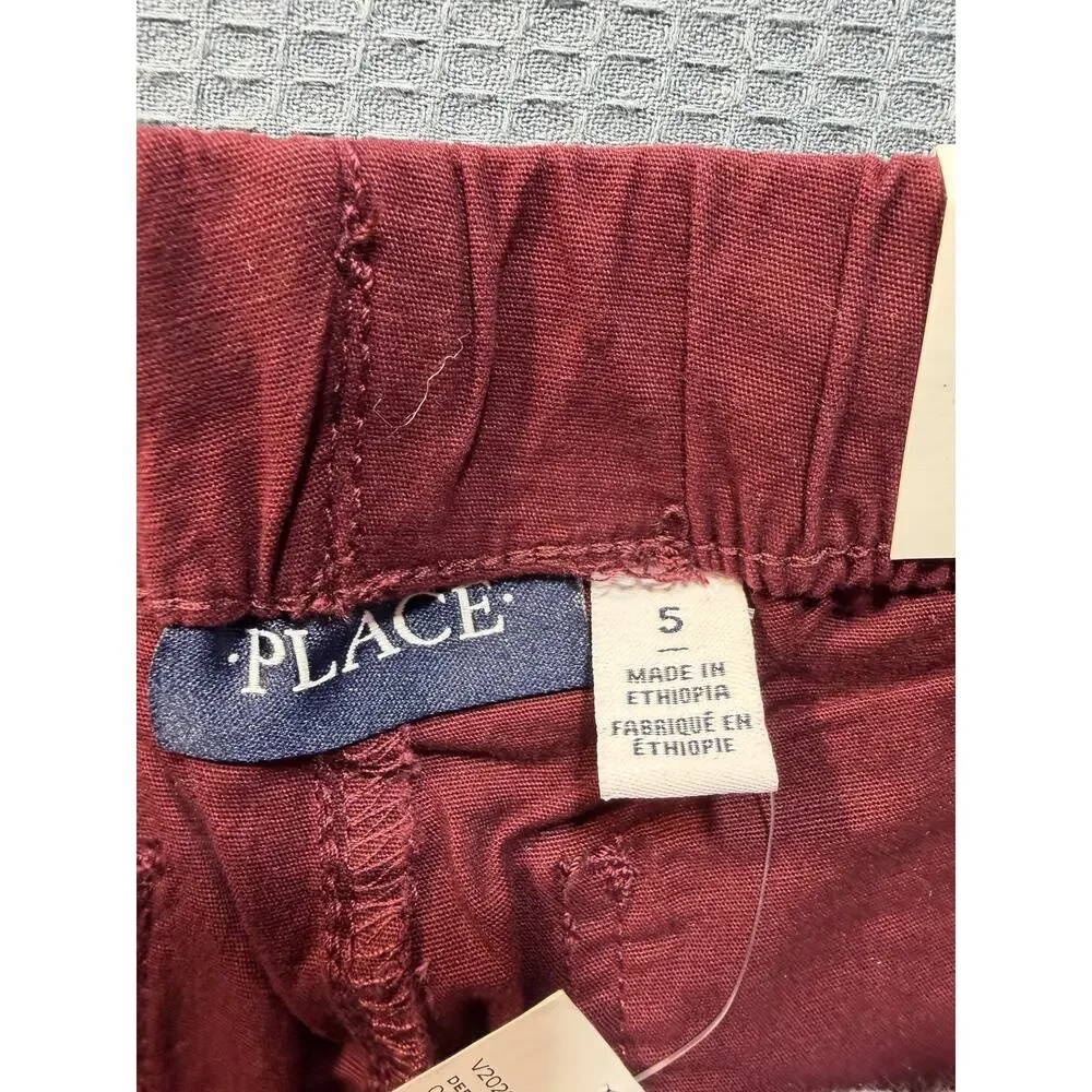 The Children's Place Stretch Fabric Pants Boys Sz 5 Red Brand‎ New